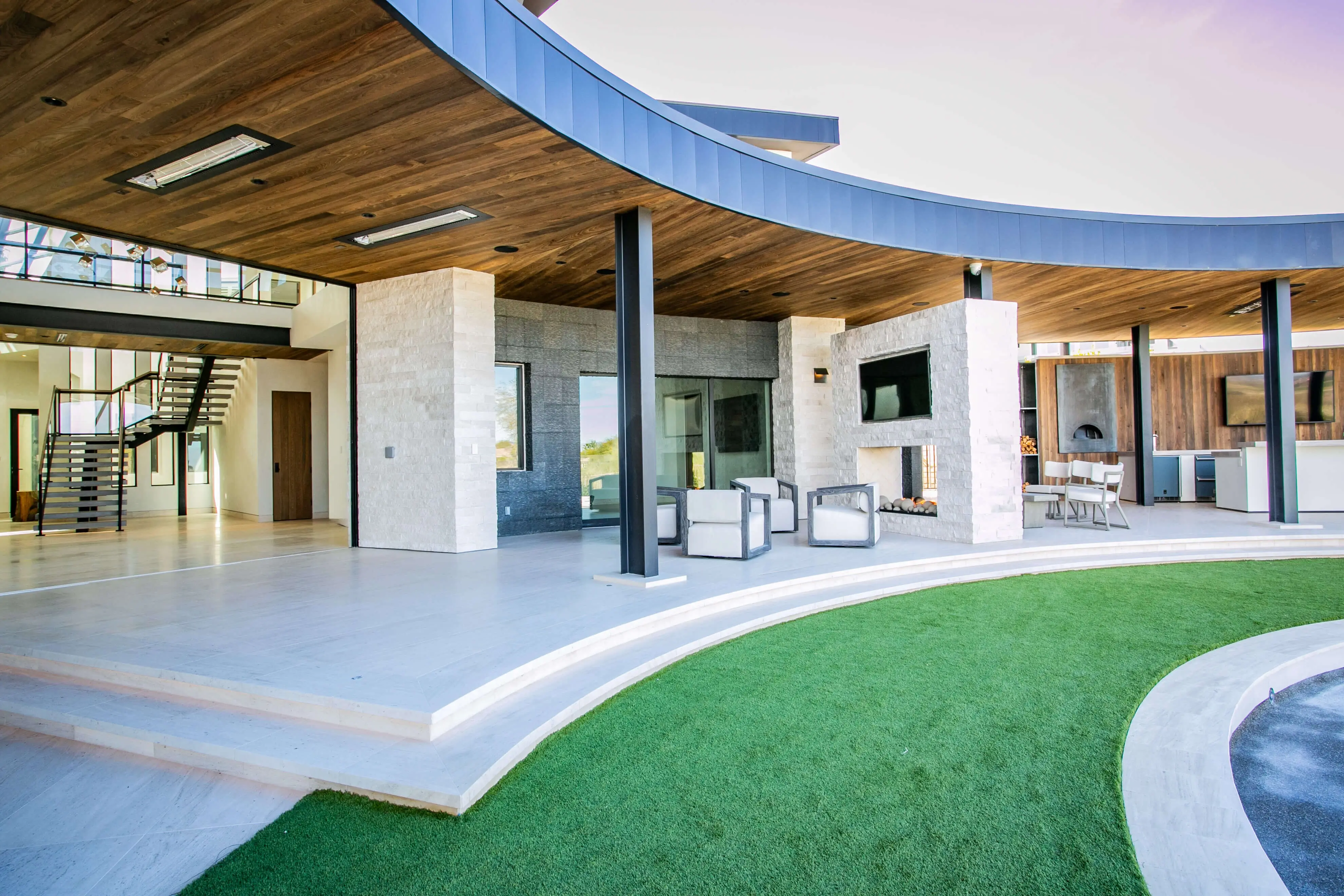 Summerlin NV Estate Architectural Wood Ceiling