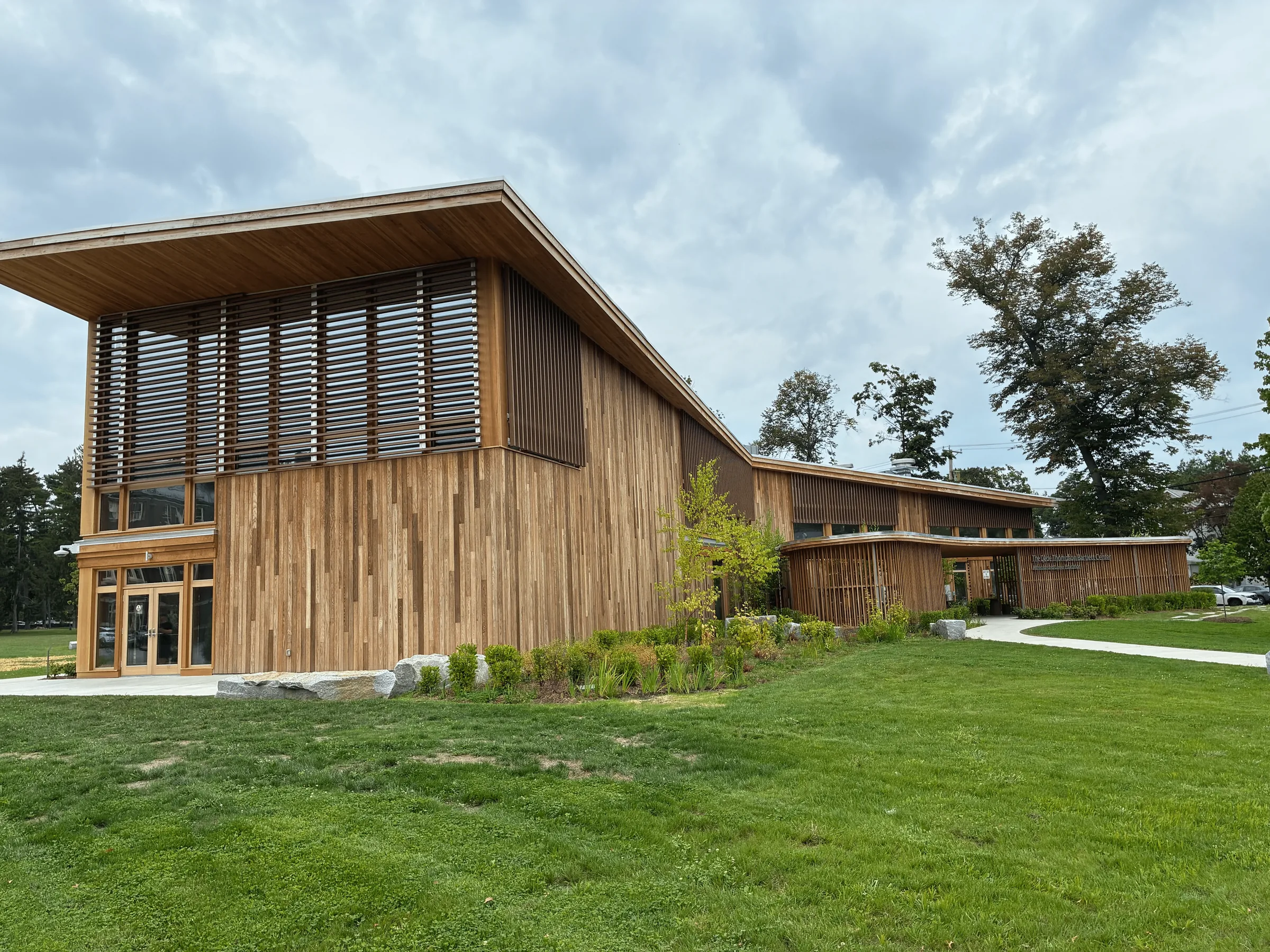 Americana Thermally Modified Hardwood Siding at the Dede Thompson Bartlett Center, Vassar College